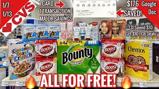 CVS Free amp Cheap Coupon Deals amp Haul  17  113  176 Savings  ALL FREE 🙌🏾🔥 Learn CVS Couponing [upl. by Enidualc51]