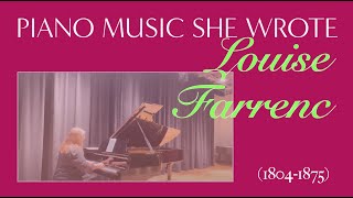 Louise Farrenc selections from 25 études faciles Opus 50 [upl. by Barris687]