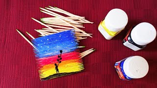 Toothpick craft Miniature artshorts [upl. by Osgood959]