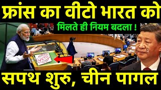 फ्रांस का वीटो भारत को मिला  India 3rd Powerful Country for VETO against China  UN vs India [upl. by Etnuaed]