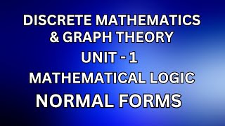 DM – Normal forms JayaMathsAcademy discretemathematics discretemaths normalform btechmaths [upl. by Dhu]