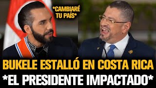 BUKELE ESTALLÓ EN COSTA RICA Y DEJÓ IMPACTADO AL PRESIDENTE [upl. by Irita885]