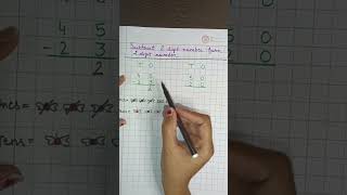 2 degit subtraction for class 1maths shortvideo viralvideo education [upl. by Cormier497]