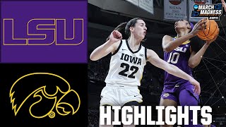 NCAA Tournament Elite 8 LSU Tigers vs Iowa Hawkeyes  Full Game Highlights [upl. by Dnomaj]