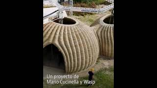 Una casa de arcilla construida con una impresora 3D [upl. by Aramas]