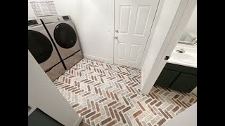 How to Install a Herringbone Brick Floor using Brickwebb [upl. by Gariepy]