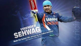 Virender Sehwag double century in ODI cricket crickethighlights sports [upl. by Ayeki]