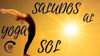 YOGA PRINCIPIANTES☀SALUDOS AL SOL [upl. by Neelie142]