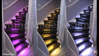 How to Make TreadsRisers On Existing Stairs LED Light DIY [upl. by Gannon]