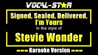 Signed Sealed Delivered Im Yours  Stevie Wonder  Karaoke Song With Lyrics [upl. by Aihsein]