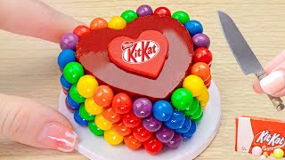 Miniature Cake Decorating ideas with Chocolate  Best Chocolate Heart Cake Colorful Decorating [upl. by Yerdna]