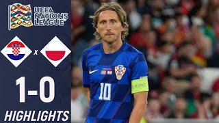 Croatia vs Poland 10 Highlights UEFA Nations League 202425 [upl. by Bayer]