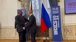 President Cyril Ramaphosa received by President Putin upon his arrival at the Kremlin Residence [upl. by Chien]