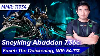 🖤 Sneyking ABADDON 736 SUPPORT 5 Pos  Dota 2 Pro Gameplay [upl. by Bathelda]