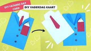 ★ Vaderdag knutselen VADERDAG KAART MAKEN ★ Overhemd kaart maken \ Makkelijk knutselen [upl. by Ylecara]