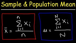 Sample Mean and Population Mean  Statistics [upl. by Llorrad]