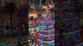 Paris France 🇫🇷  Christmas Lights 2023  Galleries Lafayette  A Walk In Paris [upl. by Agripina]