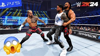 WWE 2K24  Jey Uso vs Solo Sikoa amp Jacob Fatu  PS5quot 4K60 [upl. by Lydia]