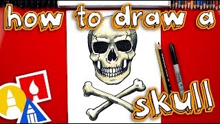 How To Draw A Realistic Skull And Crossbones [upl. by Ronacin]