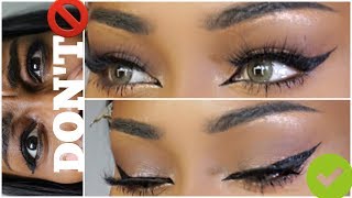 How to Easy Winged Eyeliner for Hooded Eyes for Beginners [upl. by Paige]