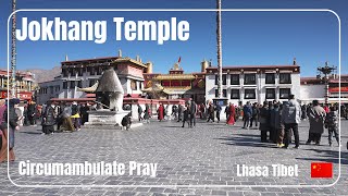 4K HDR Circumambulate Pray around the Jokhang Temple  Lhasa Walking Tour  Tibet Walk  2024 [upl. by Acir]