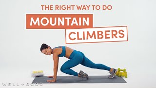 How to Do Mountain Climbers  The Right Way  WellGood [upl. by Eimma]