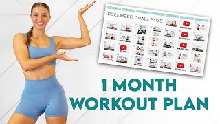 DECEMBER WORKOUT PLAN  1 Month Workout Challenge [upl. by Leah]