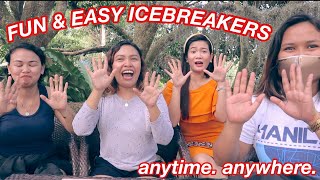 FUN AND EASY ICEBREAKERS YOU CAN PLAY ANYTIME ANYWHERE 2021 Simple Energizers for Groups Part 1 [upl. by Glassman]