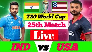 India vs America Live  IND vs USA Today match Live commentry and score  T20 WC 2024 [upl. by Stilu]