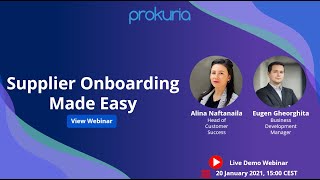 Supplier Onboarding Made Easy  Live Demo Webinar 👨‍💼🛫👍 [upl. by Siaht]