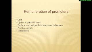 company law in hindi  Remuneration to the promoter lecture 16 [upl. by Anaila305]