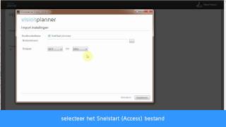 Snelstart Access en Visionplanner [upl. by Yerffeg]