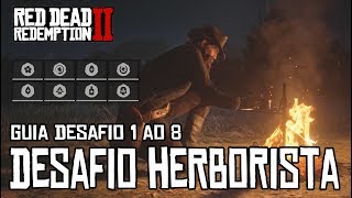 RED DEAD REDEMPTION 2  DESAFIOS HERBORISTA GUIA DO DESAFIO 1 AO 8 [upl. by Furlong]