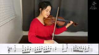 Suzuki Violin Book2 No 9 Gavotte from quotMignonquot by A Thomas 60BPM [upl. by Ecnedurp]