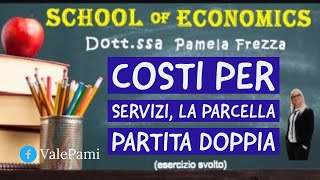 Esercizio Costi per Servizi scritture in partita doppia La Parcella Economia aziendale [upl. by Keyek]