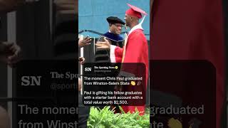 Chris Paul Graduates From WinstonSalem State Gives Fellow Grads 2500 [upl. by Hedva]