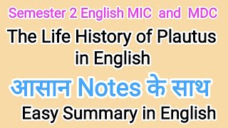 Brief History of Plautus For Semester 2 English MIC and MDC Student with short summary [upl. by Thomson]