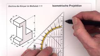 Isometrische Projektion  1 Übung  1 Körper [upl. by Notsgnik]