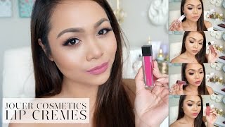 NEW Jouer Lip Crèmes Lip Swatches  Review 💋💄  Charmaine Dulak [upl. by Noedig]