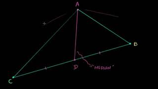 Intro to medians of a triangle  Class 7 India  Math  Khan Academy [upl. by Schlosser432]