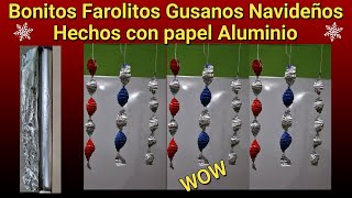 Bonitos Farolitos Navideños Gusano espiral de alumnio [upl. by Eimmas]