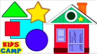 Learn Shapes for Kids with House  Best Learning Videos for Toddlers  kidscamp [upl. by Anilecram]