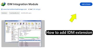 How to add idm extension to chrome 2024 [upl. by King]