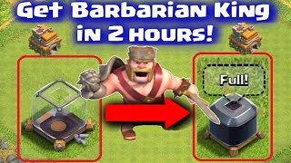 Clash of Clans  How to Get Barbarian King Fast in 2 Hours TownHall7 Farming Attack Strategy Guide [upl. by Ainel]