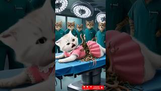 Kitten have many Parasites🐛 in their Stomachs😿cat ai catlover catvideos cutecat aicat [upl. by Leehar857]