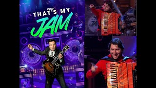 Thats My Jam  Cory Pesaturo Jimmy Fallon Kate Hudson Accordion [upl. by Bidget]