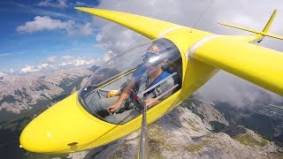 SOARING over LOWI Innsbruck  KA8 Glider Segelflug  Alps of Austria [upl. by Kostman415]