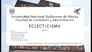 Eclecticismo [upl. by Nnylrefinnej]