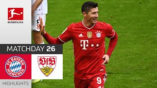 FC Bayern München  VfB Stuttgart  40  Highlights  Matchday 26 – Bundesliga 202021 [upl. by Eiramalegna]