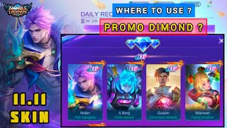 MLBB 1111 SKIN DRAW TRICK  DONT WASTE YOUR PROMO DIMOND MLBB 1111 SKIN EVENT [upl. by Pontone]